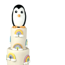 Load image into Gallery viewer, Penguin Lover Rainbow Birthday Cake