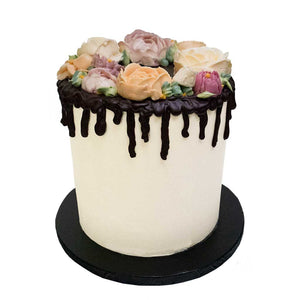 Lilac + Peach ✨ Flower Celebration Cake