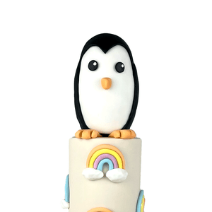 Penguin Lover Rainbow Birthday Cake