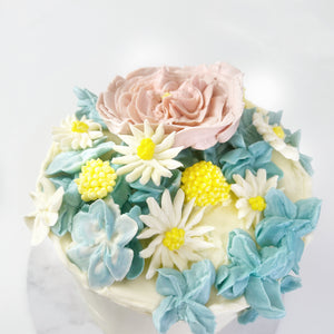 Hydrangea Buttercream Flowers Cake