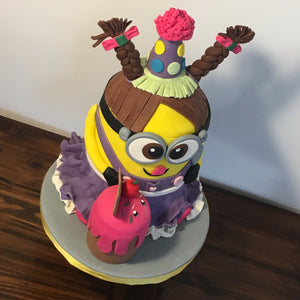 Minion girl birthday cake London