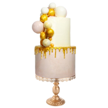 Load image into Gallery viewer, Chocolate Sphere Gold Drip Cake