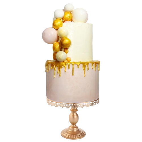 Chocolate Sphere Gold Drip Cake