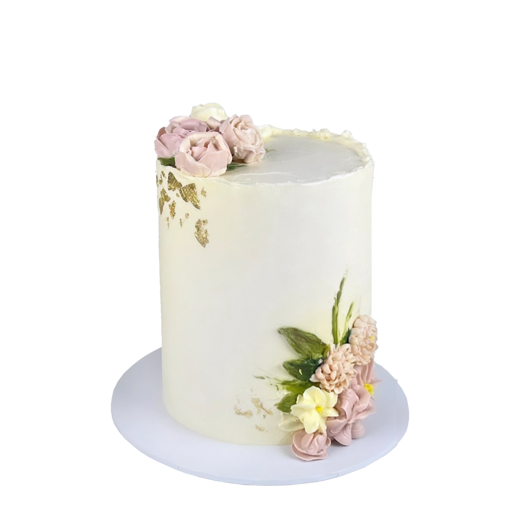 FREE 3 tier Buttercream Peony wedding cake decorating video tutorial |  ffeabysawsen.com