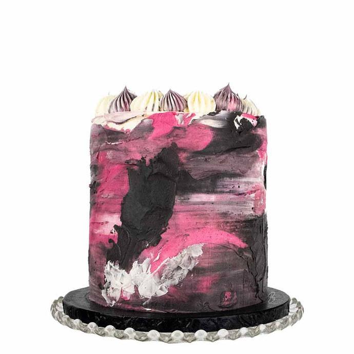 Pink Galaxy Swirl Buttercream Celebration Cake
