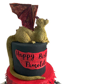 3D Green Dragon Birthday Cake