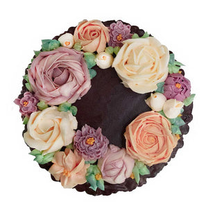 Lilac + Peach ✨ Flower Celebration Cake