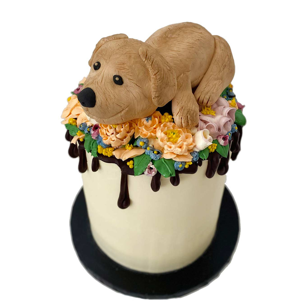 Golden Labradoodle Puppy Birthday Cake