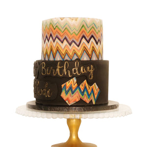 Missoni Theme Birthday Cake