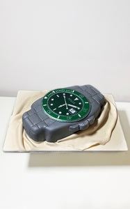 Rolex realistic watch celebration cake - hand painted with all edible medium. Realistic celebration cakes in central London.