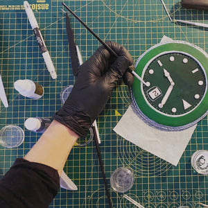 Rolex realistic watch celebration cake - hand painted with all edible medium. Realistic celebration cakes in central London.